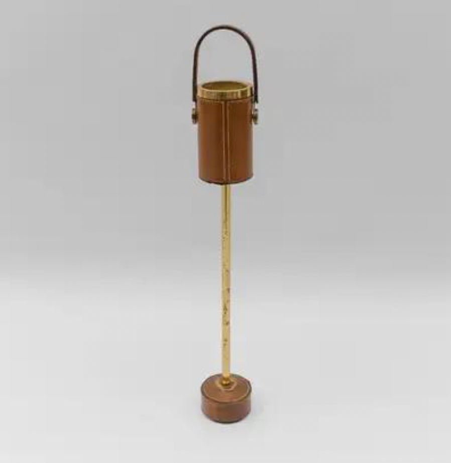Leather Standing Ashtray - Tan