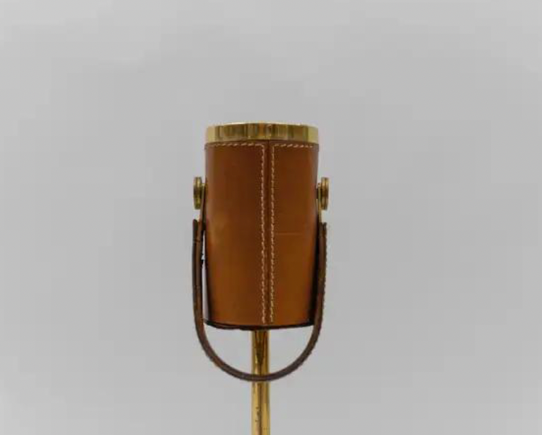 Leather Standing Ashtray - Tan