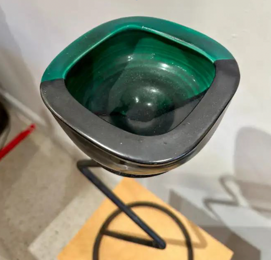 Ceramic Standing Ashtray - Emerald