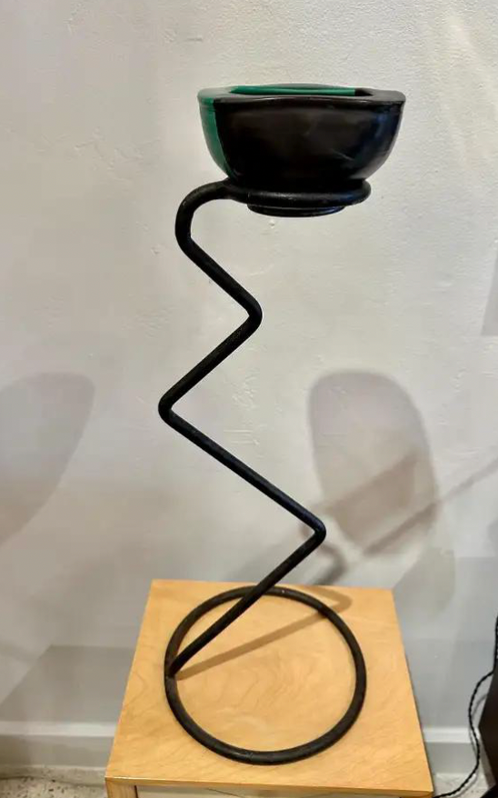 Ceramic Standing Ashtray - Emerald