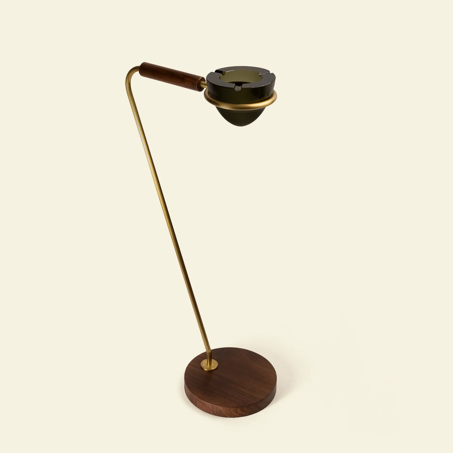 Glassy Standing Ashtray - Brown